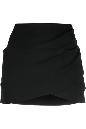 OFF-WHITE Logo-patch draped mini skirt