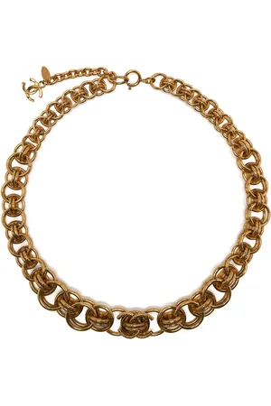 CHANEL 1990s CC logo chain necklace