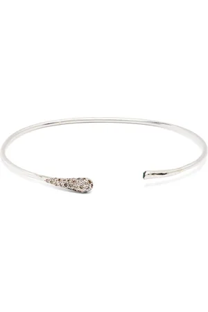 ROSA MARIA Sterling diamond and emerald bangle