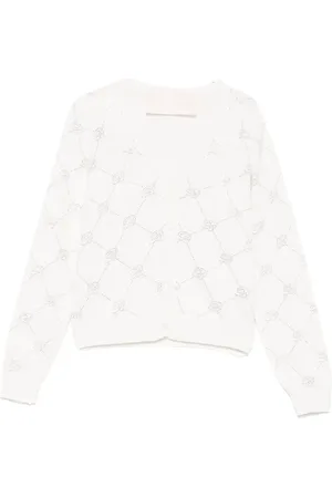 MISS BLUMARINE Crystal-logo cardigan