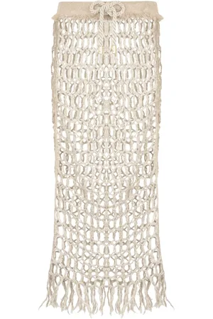 Roberto Cavalli Crochet-knit skirt
