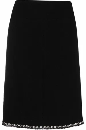 CHANEL 2004 chain-link embroidered A-line skirt