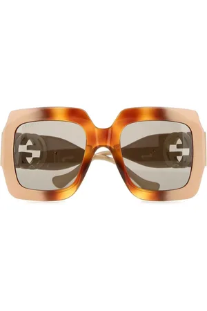 Gucci Chain-strap square sunglasses