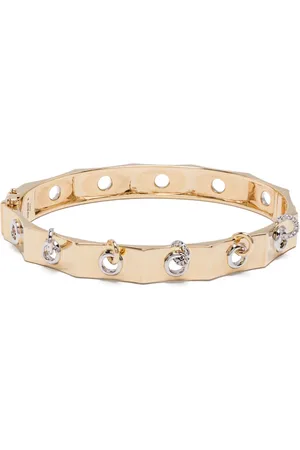 Rainbow K 14K yellow and white Eyet diamond bangle