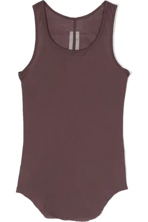 Rick Owens Raw-cut edge organic cotton tank top