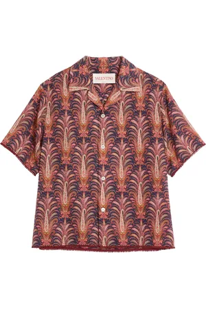VALENTINO GARAVANI Voyage Imaginaire-print bowling shirt