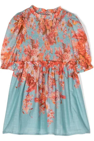 ZIMMERMANN Floral-print textured dress