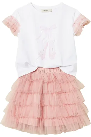 Twin-Set Ruffled tulle skirt set