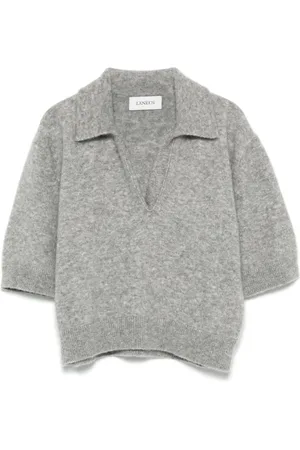 LANEUS Cropped knitted top