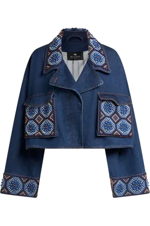 Etro Embroidered cropped jacket