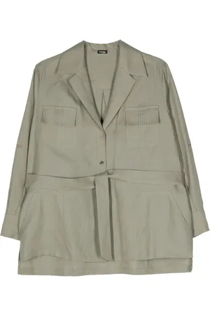 Kiton Linen belted shirt