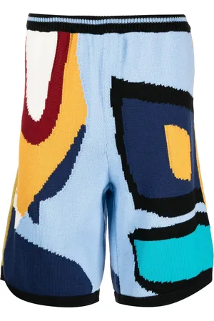 Bethany Williams Abstract-print knitted shorts