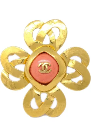 CHANEL 1997 CC clover brooch
