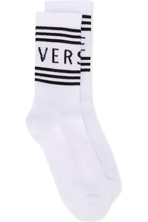 VERSACE Logo-print ankle socks