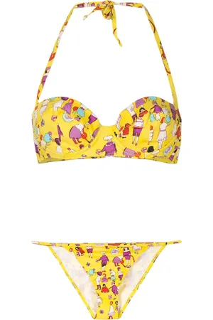 CHANEL 2001 little people print bikini set
