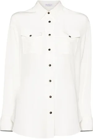 Brunello Cucinelli Chest-pockets silk shirt