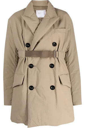 SACAI Double-breasted padded trench coat