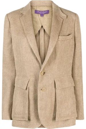 Ralph Lauren Rileigh basket-weave linen blazer