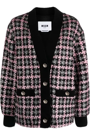 Msgm Single-breasted tweed jacket
