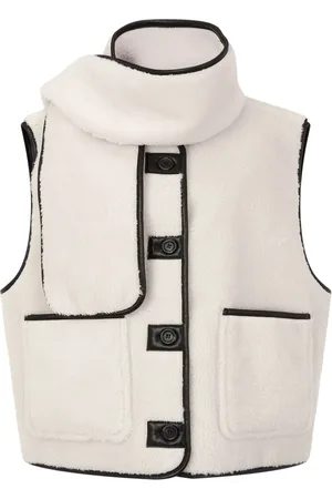 Studio Tomboy Muffler-set shearling vest
