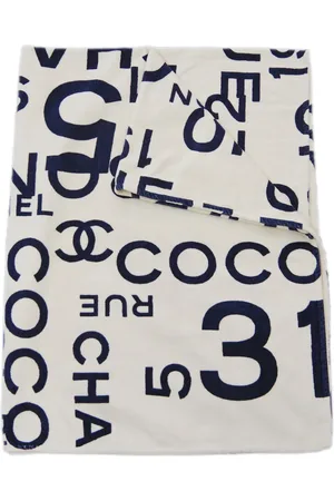 CHANEL 1990-2000s logo-print beach towel