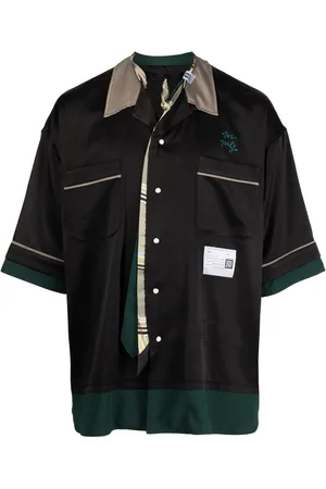 Maison Mihara Yasuhiro Embroidered bowling shirt