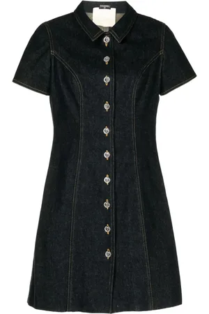 CHANEL 1990s button-up denim minidress