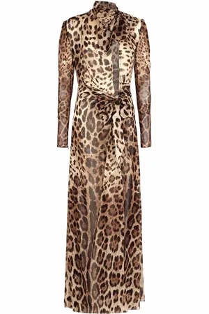 Dolce & Gabbana Leopard-print georgette maxi dress
