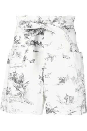 Serafini Graphic-print belted shorts