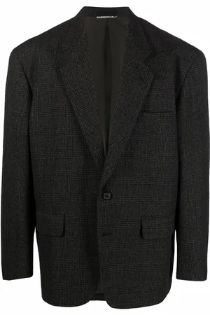 Comme des Garçons 1980s plaid check single-breasted blazer