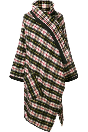 Jean Paul Gaultier Check shawl-collar coat