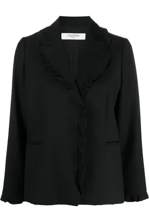VALENTINO GARAVANI 2000s ruffled trim blazer