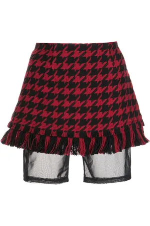 MONSE Houndstooth-pattern mini skirt
