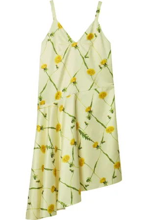 Burberry Dandelion-print silk satin minidress