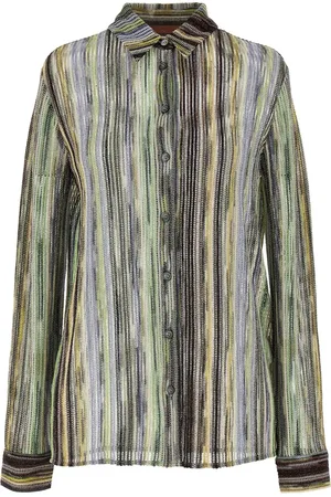 Missoni Striped lamé shirt