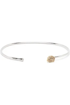ROSA MARIA Sterling and 12K yellow gold diamond bangle