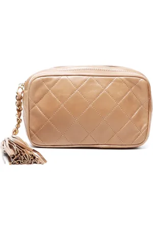 CHANEL 1989-1991 diamond-quilted tassel clutch