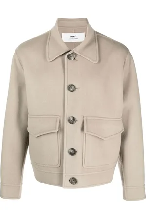 Ami Pointed-collar buttoned jacket