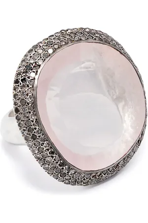 ROSA MARIA Sterling Roberta diamond and quartz ring