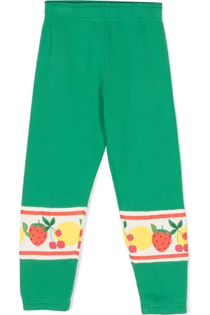 Mini Rodini Fruit-print organic cotton trousers