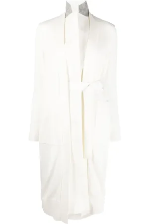 SACAI Single-breasted belted coat