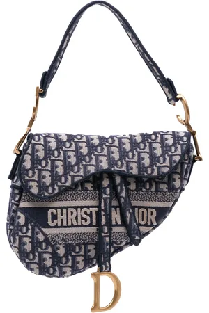 Dior 2020 Oblique Embroidered Canvas Saddle Bag shoulder bag