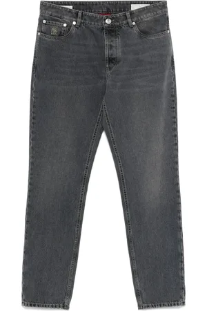 Brunello Cucinelli Logo-embroidered jeans