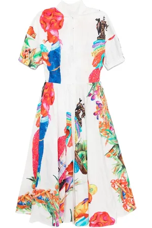 Stella Jean Printed midi dress
