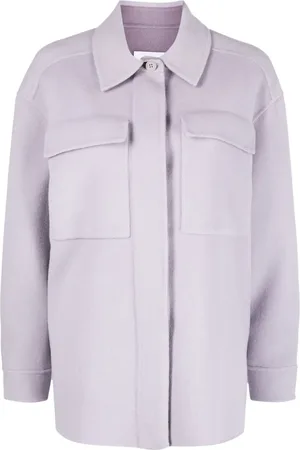 Calvin Klein Spread-collar wool shirt jacket