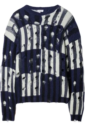 OFF-WHITE Shibori distressed knitted jumper