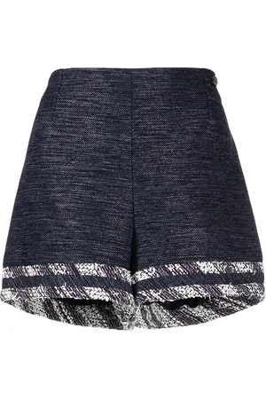 CHANEL Tweed high-waisted mini shorts