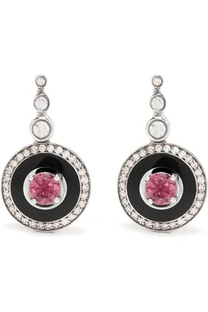 SELIM MOUZANNAR 18kt white gold Mina rhodolite earrings