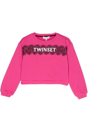 Twin-Set Logo-patch lace sweatshirt
