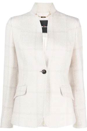 Kiton Check-pattern single-breasted blazer